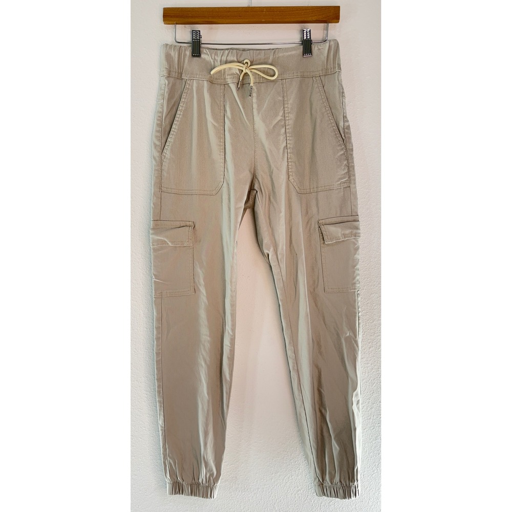Bevy Flog Khaki Gaya Cargo Jogger Pants Utility Drawstring Elastic Waist 26-29